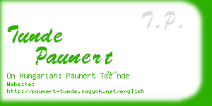 tunde paunert business card